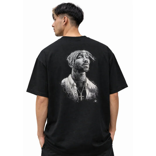Tupac Printed Black T-shirt