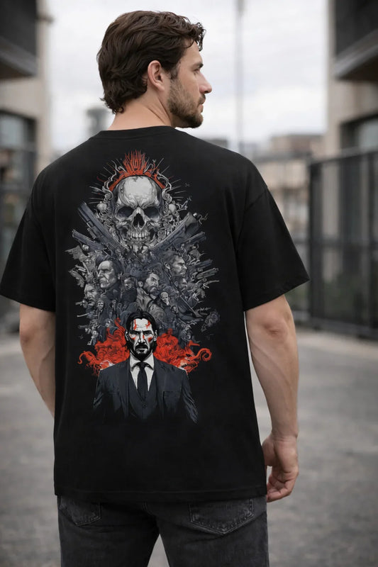 John Wick Oversized Graphic T-shirt