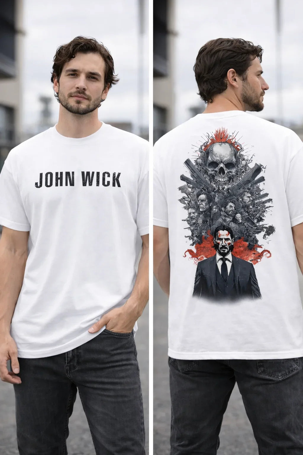 John Wick Oversized Graphic T-shirt