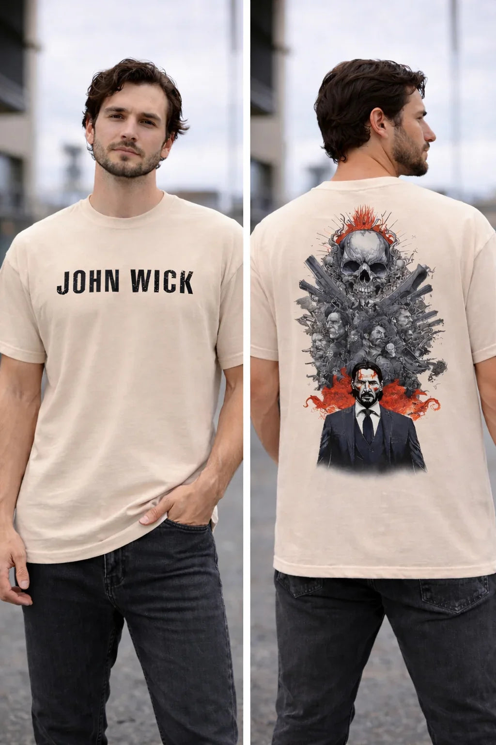 John Wick Oversized Graphic T-shirt