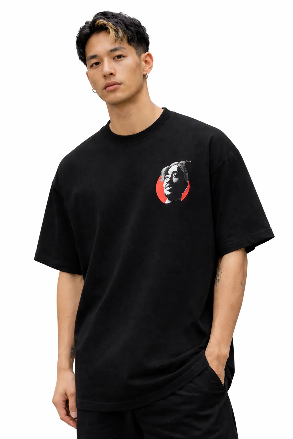 Tupac Printed Black T-shirt