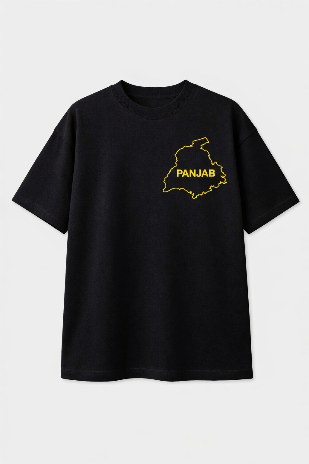 Punjab Map Oversized T-shirt