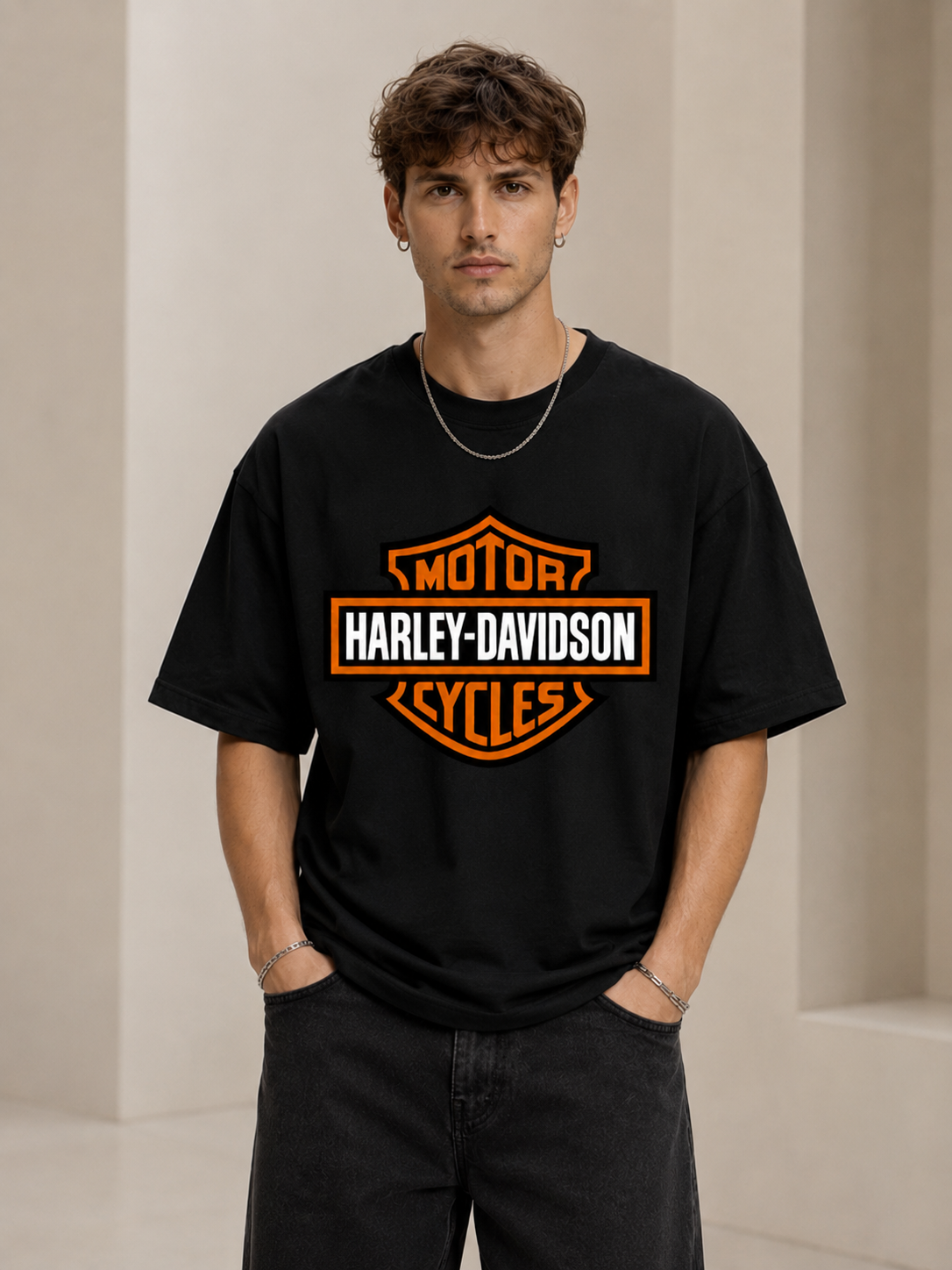 Harley-Davidson Oversized Black T-Shirt