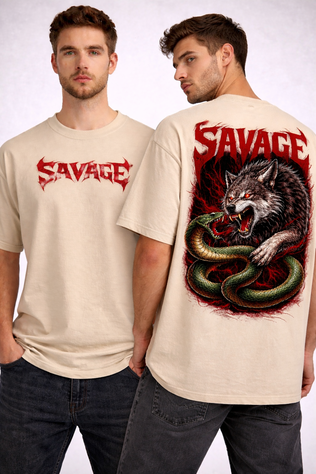 Savage Wolf Oversized T-shirt