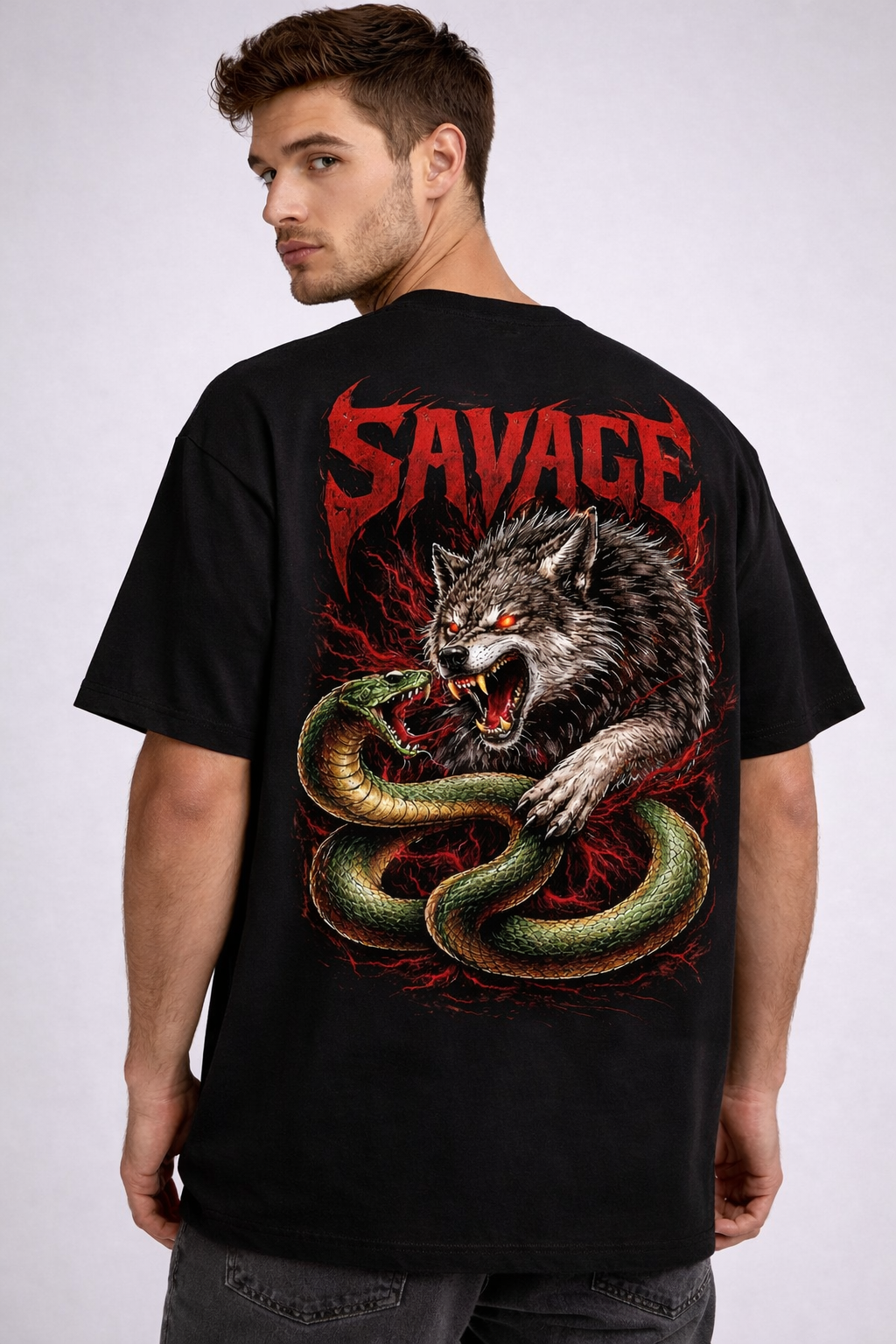Savage Wolf Oversized T-shirt